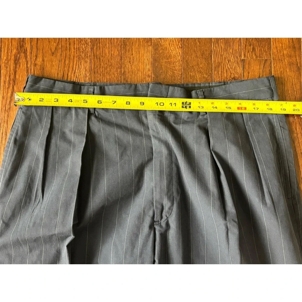 Polo Ralph Lauren Mens 38x31 Pinstripe Pleated Dress Pants Navy Blue‎ Straight